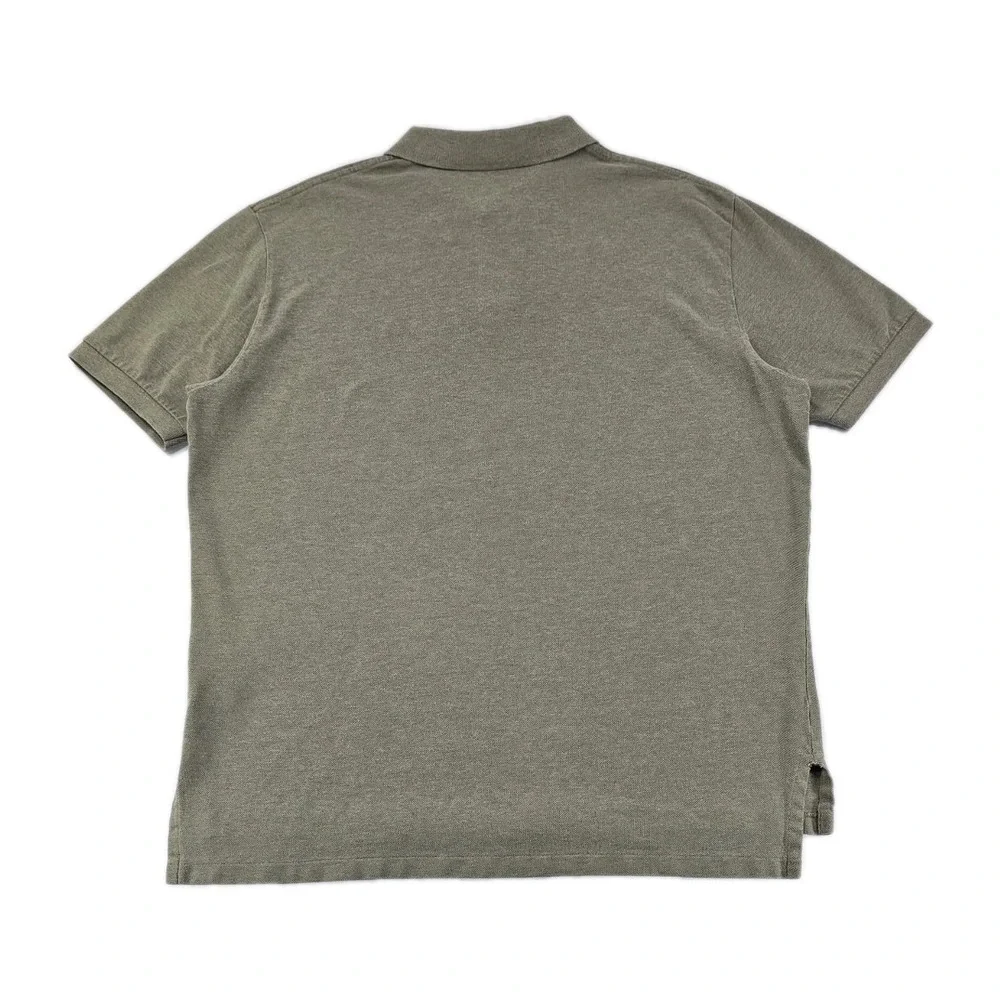 Vintage Y2K Polo Ralph Lauren Blue Pony Men's XXLarge Green Brown Ribbed Shirt‎
